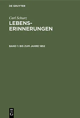 E-Book (pdf) Bis zum Jahre 1852 von Carl Schurz
