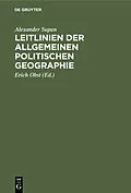 PDF Leitlinien der allgemeinen politischen Geographie von Alexander Supan
