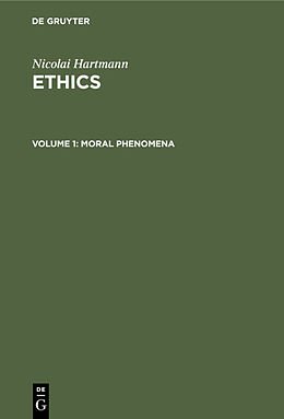 eBook (pdf) Moral Phenomena de Nicolai Hartmann