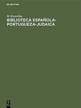 eBook (pdf) Biblioteca española-portugueza-judaica de M. Kayserling