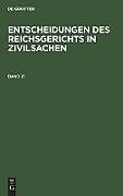 Fester Einband Entscheidungen des Reichsgerichts in Zivilsachen / Entscheidungen des Reichsgerichts in Zivilsachen. Band 21 von 