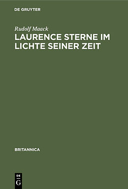 E-Book (pdf) Laurence Sterne im Lichte seiner Zeit von Rudolf Maack