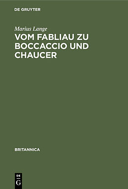 Fester Einband Vom Fabliau zu Boccaccio und Chaucer von Marius Lange