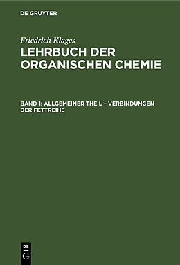 E-Book (pdf) Victor Meyer: Lehrbuch der organischen Chemie / Allgemeiner Theil  Verbindungen der Fettreihe von Victor Meyer