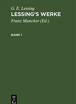 E-Book (pdf) Lessings Werke. Band 1 von G. E. Lessing