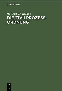 PDF Die Zivilprozeßordnung von W. Ernst, M. Krohne