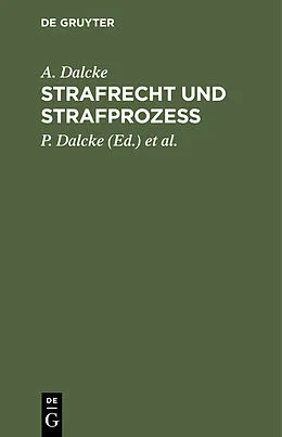 E-Book (pdf) Strafrecht und Strafprozess von A. Dalcke