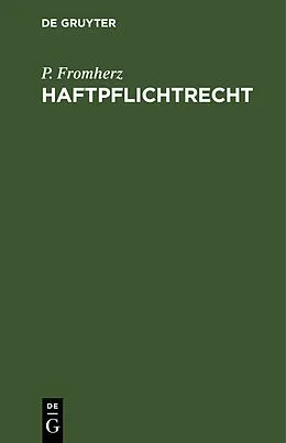 E-Book (pdf) Haftpflichtrecht von P. Fromherz