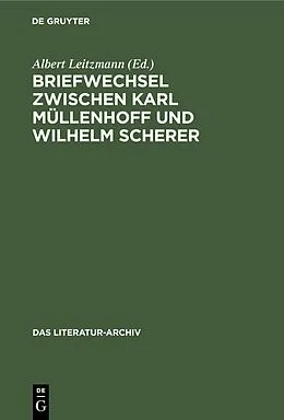 E-Book (pdf) Briefwechsel zwischen Karl Müllenhoff und Wilhelm Scherer von 