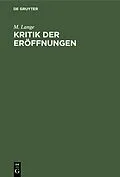 E-Book (pdf) Kritik der Eröffnungen von M. Lange