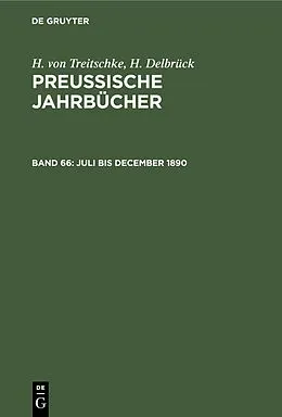 PDF Juli bis December 1890 von H. Von Treitschke, H. Delbrück