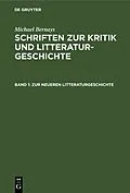 E-Book (pdf) Zur neueren Litteraturgeschichte von Michael Bernays