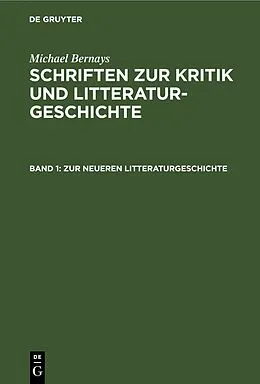 E-Book (pdf) Zur neueren Litteraturgeschichte von Michael Bernays