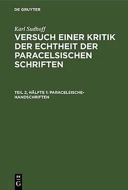 PDF Paracelsische-Handschriften von Karl Sudhoff