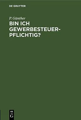 PDF Bin ich gewerbesteuerpflichtig? von P. Günther