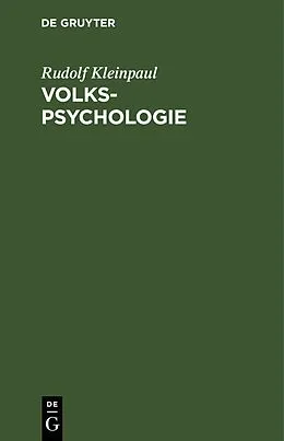 E-Book (pdf) Volkspsychologie von Rudolf Kleinpaul