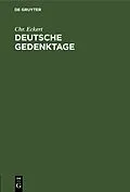 E-Book (pdf) Deutsche Gedenktage von Chr. Eckert