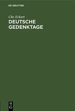 E-Book (pdf) Deutsche Gedenktage von Chr. Eckert