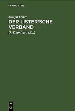 E-Book (pdf) Der Listersche Verband von Joseph Lister