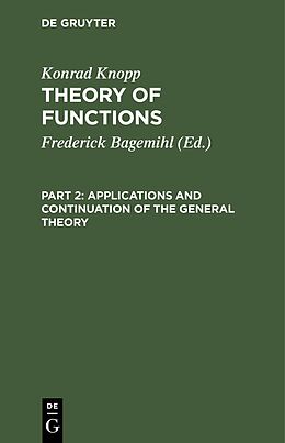 eBook (pdf) Applications and Continuation of the General Theory de Konrad Knopp