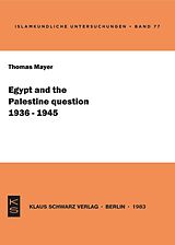 eBook (pdf) Egypt and the Palestine question (1936-1945) de Thomas Mayer