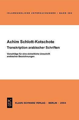 E-Book (pdf) Transkription arabischer Schriften von Achim Schlott-Kotschote