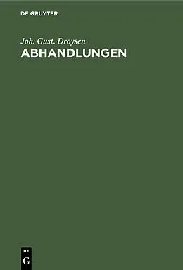 E-Book (pdf) Abhandlungen von Joh. Gust. Droysen