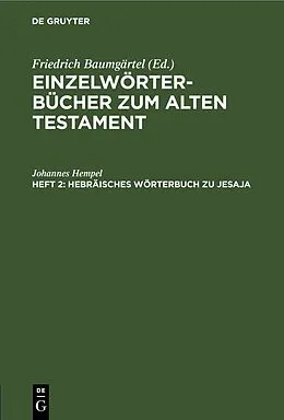 E-Book (pdf) Hebräisches Wörterbuch zu Jesaja von Johannes Hempel