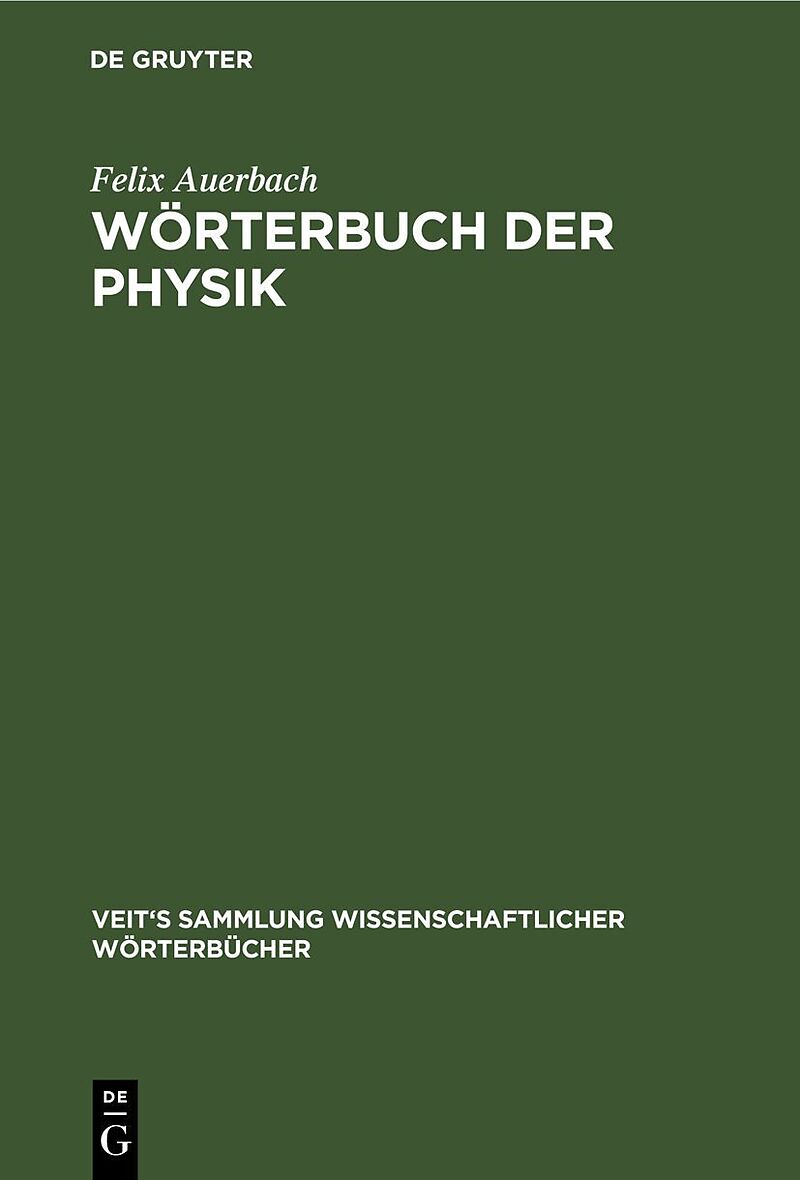 Wörterbuch der Physik
