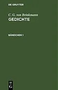 PDF Gedichte. Bändchen 1 von C. G. von Brinkmann