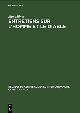 Livre Relié Entretiens sur L'homme et le diable de Max Milner