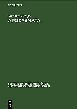 E-Book (pdf) Apoxysmata von Johannes Hempel