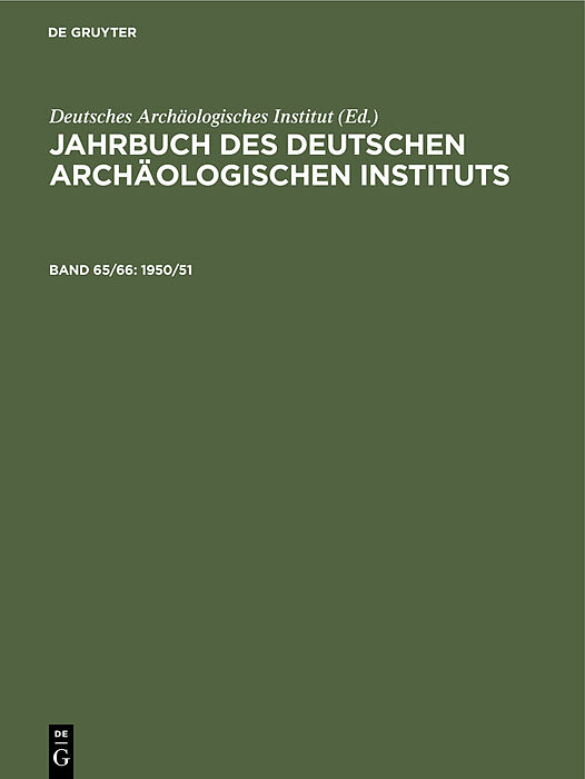 Jahrbuch des Deutschen Archäologischen Instituts / 1950/51