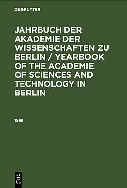 PDF Jahrbuch der Akademie der Wissenschaften zu Berlin / Yearbook of... / 1989 von 