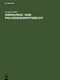 E-Book (pdf) Ordnungs- und Polizeieingriffsrecht von Gerhard Sadler
