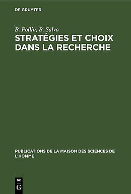eBook (pdf) Stratégies et choix dans la recherche de G. Lemaine, M. Clémençon, A. Gomis