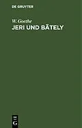 E-Book (pdf) Jeri und Bätely von W. Goethe