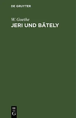 E-Book (pdf) Jeri und Bätely von W. Goethe