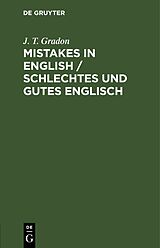 eBook (pdf) Mistakes in English / Schlechtes und Gutes Englisch de J. T. Gradon