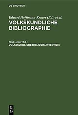 E-Book (pdf) Volkskundliche Bibliographie / 1928 von 