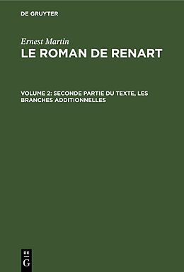 Livre Relié Seconde partie du texte, les branches additionnelles de Ernest Martin