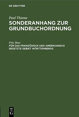 PDF Für das französisch und amerikanisch besetzte Gebiet Württembergs von Fritz Baur