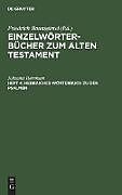 Fester Einband Hebräiches Wörterbuch zu den Psalmen von Johannes Herrmann