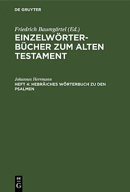 PDF Hebräiches Wörterbuch zu den Psalmen von Johannes Herrmann