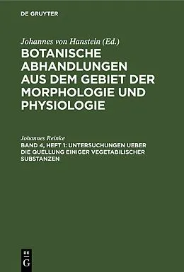 E-Book (pdf) Untersuchungen ueber die Quellung einiger vegetabilischer Substanzen von Johannes Reinke