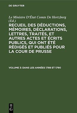 eBook (pdf) Recueil des déductions, mémoires, déclarations, lettres, traités,... / Dans les années 1789 et 1790 de 