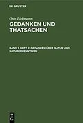 E-Book (pdf) Gedanken über Natur und Naturerkenntniß von Otto Liebmann