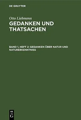 E-Book (pdf) Gedanken über Natur und Naturerkenntniß von Otto Liebmann