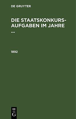 E-Book (pdf) Die Staatskonkurs-Aufgaben im Jahre ... / 1892 von 
