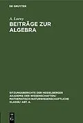 E-Book (pdf) Beiträge zur Algebra von A. Loewy